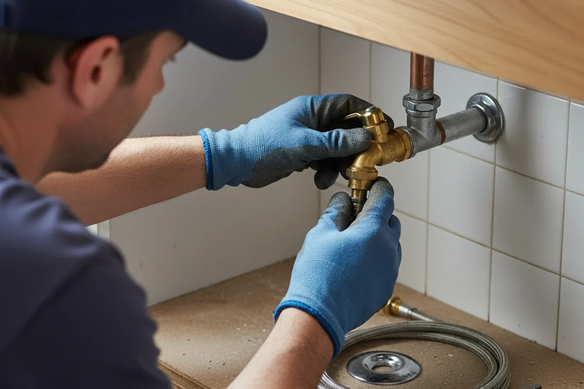 Shutoff valve and fitting work during Faucet and Fixture Repair in Sylvester